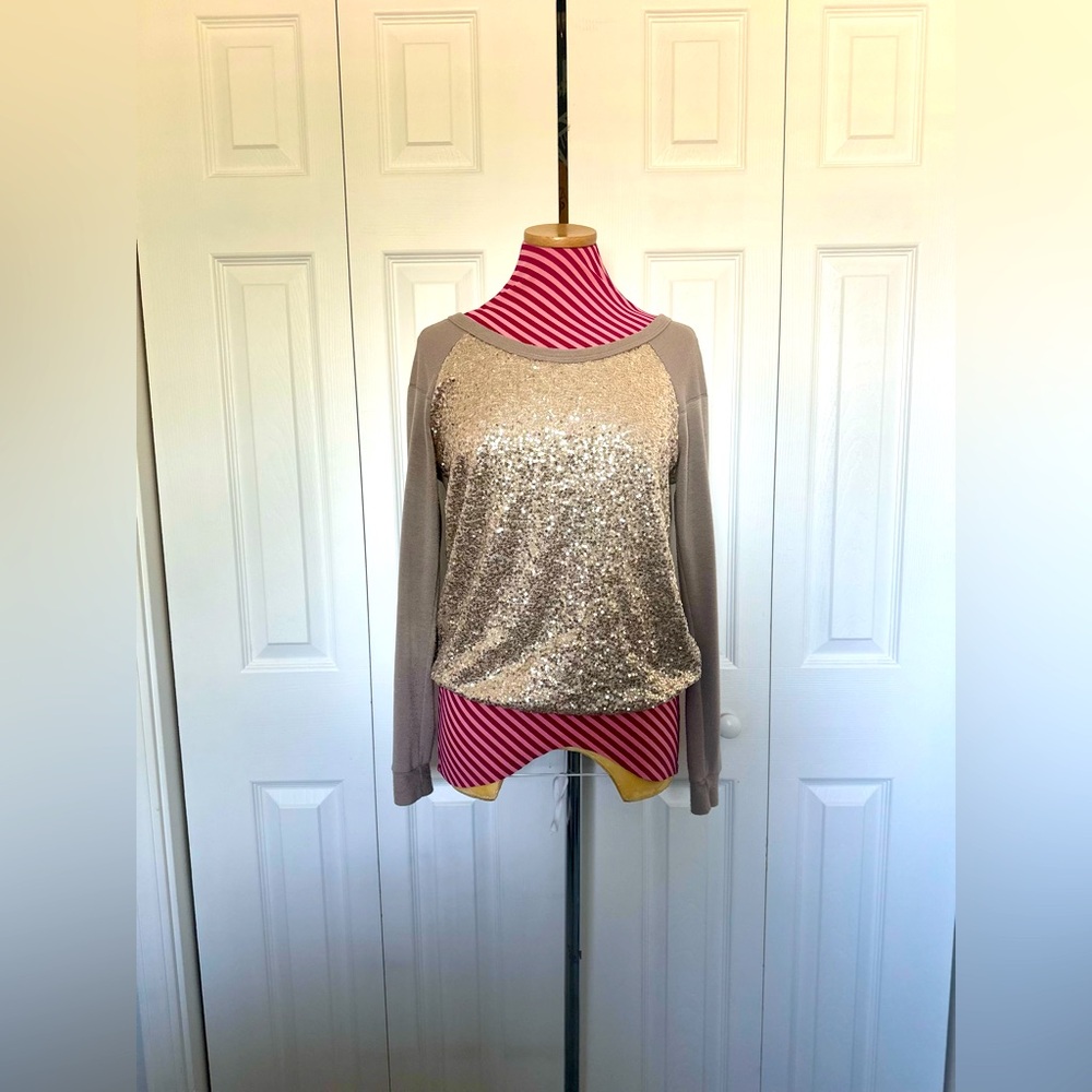 Taupe Raglan Sleeve Sweater